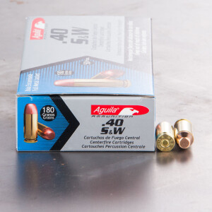 50rds - 40 S&W Aguila 180gr. FMJ Ammo