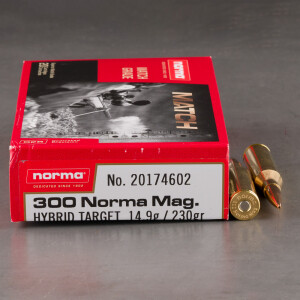 20rds – 300 Norma Mag Norma Match 230gr. HPBT Ammo