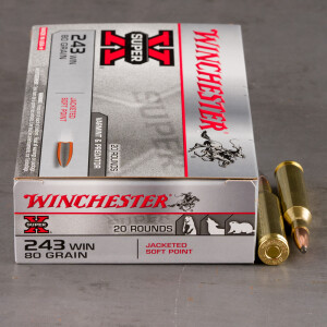 200rds – 243 Win Winchester Super-X 80gr. JSP Ammo