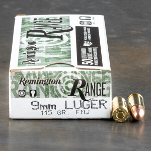 500rds – 9mm Remington Range 115gr. FMJ Ammo