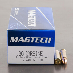 50rds – 30 Carbine Magtech 110gr. FMJ Ammo