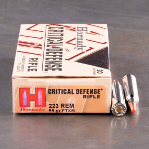 20rds - 223 Rem Hornady Critical Defense 55gr. FTX Ammo