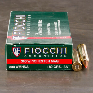 20rds – 300 Winchester Magnum Fiocchi 180gr. SST Ammo