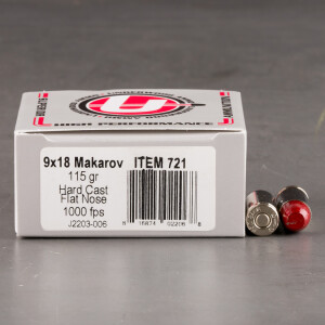 20rds – 9mm Makarov Underwood 115gr. Hard Cast FN Ammo