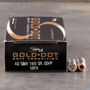 1000rds - 40 S&W Speer Gold Dot LE 165gr. JHP Ammo