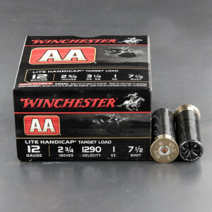 25rds – 12 Gauge 2-3/4" Winchester AA Lite Handicap 1 oz. #7.5 Shot Ammo