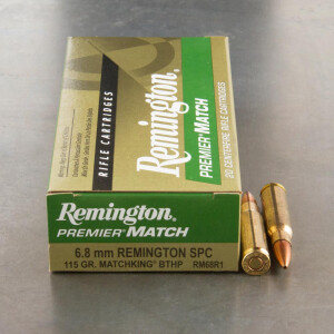 200rds - 6.8mm SPC Remington 115gr. Premier Match BTHP Ammo