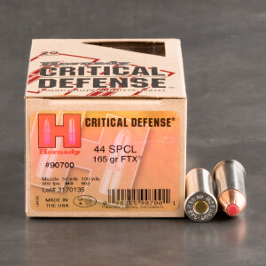 20rds - 44 Special Hornady Critical Defense 165gr. HP Ammo