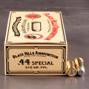 50rds - 44 Special Black Hills 210gr. Lead Flat Point Ammo