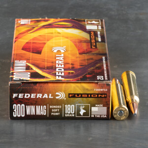 20rds - 300 Win. Mag. Federal Fusion 180gr. SP Ammo