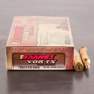 20rds – 7mm Rem Mag Barnes VOR-TX 150gr. TTSX BT Ammo