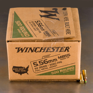 500rds – 5.56x45 Winchester 62gr. FMJ M855 Ammo
