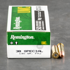 50rds - 38 Special Remington UMC 130gr. FMJ Ammo