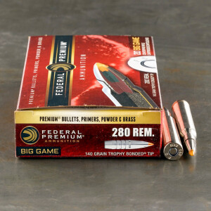 20rds – 280 Rem Federal 140gr. Trophy Bonded Tip Ammo