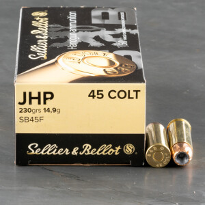 50rds – 45 Long Colt Sellier & Bellot 230gr. JHP Ammo