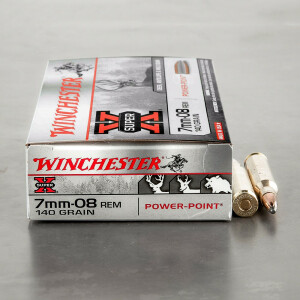 20rds - 7mm-08 Rem. Winchester 140gr. Super-X Power Point Ammo