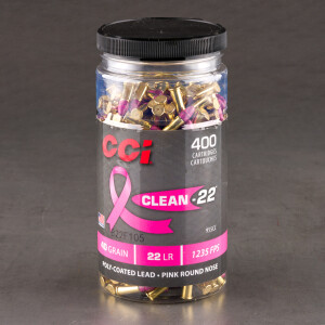 400rds – 22 LR CCI Clean-22 40gr. Poly-Coated LRN Ammo
