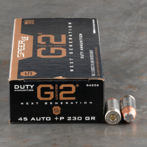 50rds – 45 ACP +P Speer LE Gold Dot G2 230gr. JHP Ammo