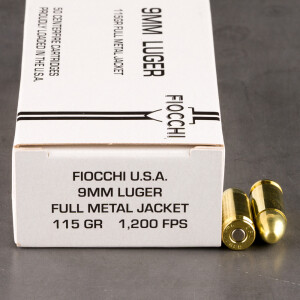 1000rds – 9mm Fiocchi 115gr. FMJ Ammo