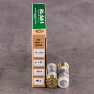 250rds - 12 Gauge Sellier and Bellot 2 3/4" 12 Pellet #1 Buckshot Ammo