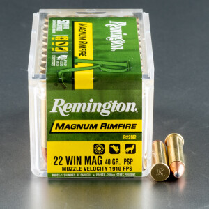500rds – 22 WMR Remington Magnum Rimfire 40gr. PSP Ammo