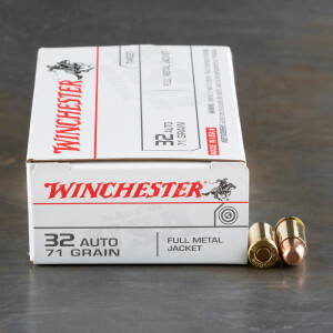 50rds - 32 Auto Winchester USA 71gr. FMJ Ammo