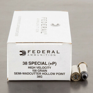 1000rds – 38 Special +P Federal LE 158gr. LSWCHP Ammo
