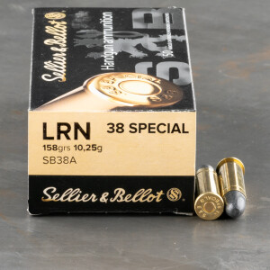 50rds – 38 Special Sellier & Bellot 158gr. LRN Ammo