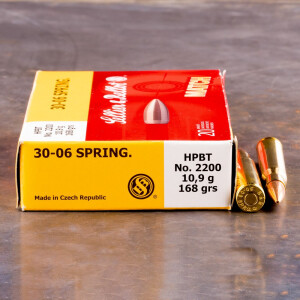 20rds - 30-06 Seller & Bellot 168gr. HPBT Match