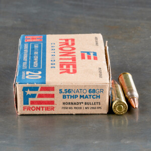 500rds – 5.56x45 Hornady Frontier 68gr. BTHP Match Ammo