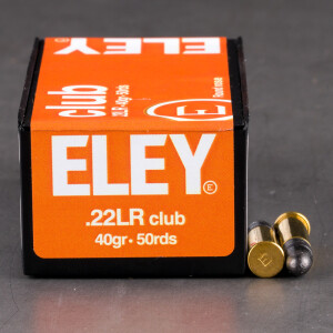 50rds - 22LR Eley Club 40gr. Solid Point Ammo