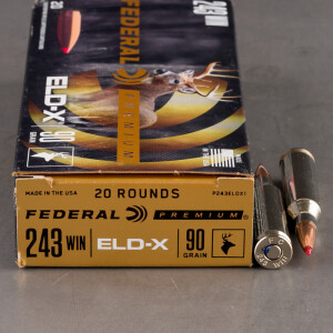 20rds – 243 Win Federal 90gr. ELD-X Ammo