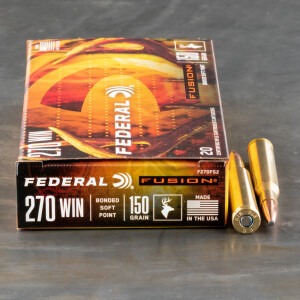 20rds - .270 Federal Fusion 150gr. SP Ammo