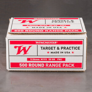 500rds – 5.56x45 Winchester USA 55gr. FMJ Ammo