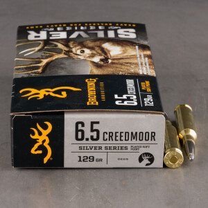 20rds – 6.5 Creedmoor Browning Silver Series 129gr. SP Ammo
