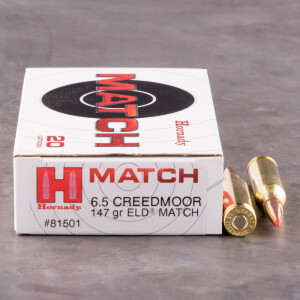 20rds – 6.5 Creedmoor Hornady Match 147gr. ELD Match Ammo