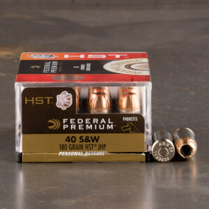 20rds – 40 S&W Federal Personal Defense 180gr. HST Ammo