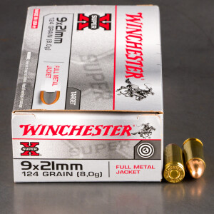 50rds - 9x21mm Winchester 124gr. FMJ Ammo