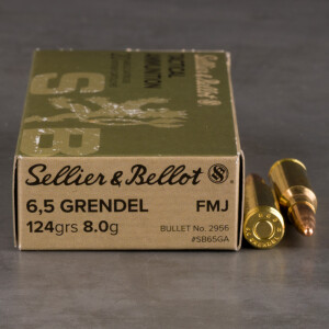 20rds – 6.5 Grendel Sellier & Bellot 124gr. FMJ Ammo