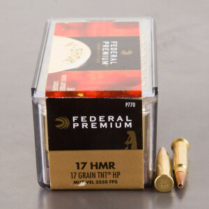 50rds - 17 HMR Federal Premium TNT Hollow Point Ammo