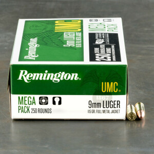1000rds – 9mm Luger Remington UMC 115gr. MC Ammo