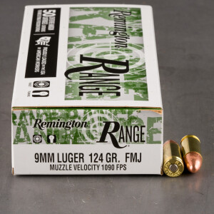 1000rds – 9mm Remington Range 124gr. FMJ Ammo