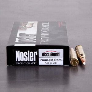 20rds – 7mm-08 Rem Nosler Trophy Grade 140gr. AccuBond Ammo