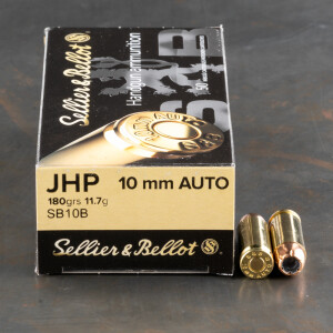 50rds - 10mm Sellier & Bellot 180gr. JHP Ammo