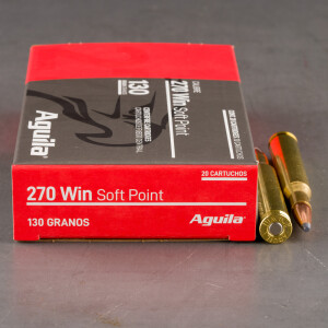 20rds – 270 Win Aguila 130gr. SP Ammo