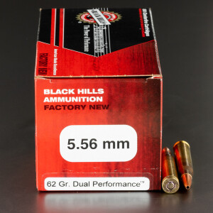 50rds – 5.56x45 Black Hills 62gr. Dual Performance Ammo