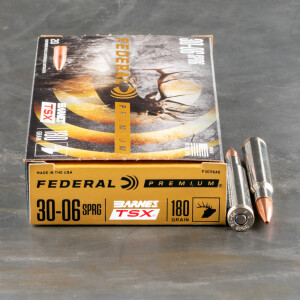 Federal 30-06 Ammo with Barnes 180 grain TSX bullet