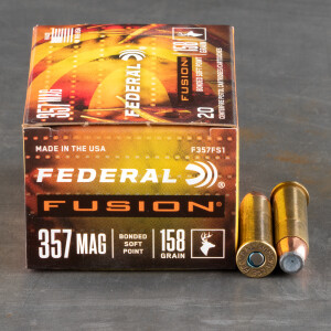 20rds – 357 Magnum Federal Fusion Handgun 158gr. SP Ammo