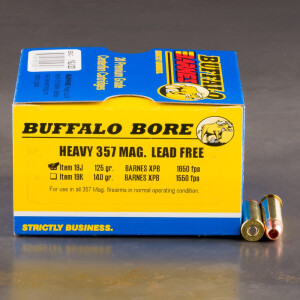 20rds - 357 Mag Heavy Buffalo Bore 125gr. Barnes XPB HP Ammo