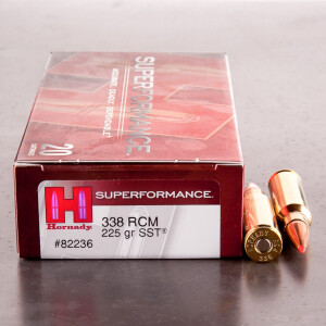 20rds - 338 RCM Hornady Superformance 225gr. SST Polymer Tip Ammo